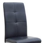 Καρέκλα τραπεζαρίας Alma Megapap μαύρο PU - μεταλλικό πόδι χρωμίου 42x53x97εκ. - Image 9