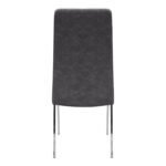 Καρέκλα τραπεζαρίας Alma Megapap γκρι PU - μεταλλικό πόδι χρωμίου 42x53x97εκ. - Image 7