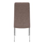 Καρέκλα τραπεζαρίας Alma Megapap μπεζ PU - μεταλλικό πόδι χρωμίου 42x53x97εκ. - Image 7