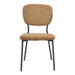 Καρέκλα τραπεζαρίας Kevin Megapap μουσταρδί ύφασμα - μεταλλικό μαύρο πόδι 48x51x87εκ. - Image 7