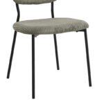 Καρέκλα τραπεζαρίας Kevin Megapap λαδί ύφασμα - μεταλλικό μαύρο πόδι 48x51x87εκ. - Image 12