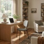 Καρέκλα τραπεζαρίας Kevin Megapap λαδί ύφασμα - μεταλλικό μαύρο πόδι 48x51x87εκ. - Image 5