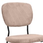 Καρέκλα τραπεζαρίας Kevin Megapap μόκα ύφασμα - μεταλλικό μαύρο πόδι 48x51x87εκ. - Image 11