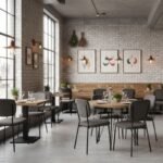 Καρέκλα τραπεζαρίας Kevin Megapap γκρι ύφασμα - μεταλλικό μαύρο πόδι 48x51x87εκ. - Image 4