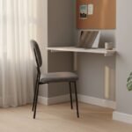 Καρέκλα τραπεζαρίας Kevin Megapap γκρι ύφασμα - μεταλλικό μαύρο πόδι 48x51x87εκ. - Image 5