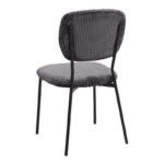 Καρέκλα τραπεζαρίας Kevin Megapap γκρι ύφασμα - μεταλλικό μαύρο πόδι 48x51x87εκ. - Image 6