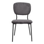 Καρέκλα τραπεζαρίας Kevin Megapap γκρι ύφασμα - μεταλλικό μαύρο πόδι 48x51x87εκ. - Image 7