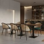 Καρέκλα τραπεζαρίας Jacob Megapap pe rattan - κυπαρισσί βελούδο - μεταλλικό μαύρο πόδι 52x50x77εκ. - Image 3