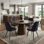 Καρέκλα τραπεζαρίας Christy Megapap ανθρακί ύφασμα - μεταλλικό μαύρο πόδι 47x59x90εκ. - Image 3