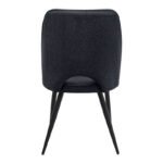 Καρέκλα τραπεζαρίας Christy Megapap ανθρακί ύφασμα - μεταλλικό μαύρο πόδι 47x59x90εκ. - Image 7