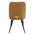 Καρέκλα τραπεζαρίας Christy Megapap μουσταρδί ύφασμα - μεταλλικό μαύρο πόδι 47x59x90εκ. - Image 7