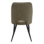 Καρέκλα τραπεζαρίας Christy Megapap λαδί ύφασμα - μεταλλικό μαύρο πόδι 47x59x90εκ. - Image 7