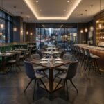 Καρέκλα τραπεζαρίας Bianca Megapap γκρι ύφασμα - μεταλλικό μαύρο πόδι 43x56x84εκ. - Image 4