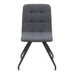 Καρέκλα τραπεζαρίας Bianca Megapap γκρι ύφασμα - μεταλλικό μαύρο πόδι 43x56x84εκ. - Image 7