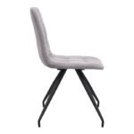 Καρέκλα τραπεζαρίας Bianca Megapap μπεζ ύφασμα - μεταλλικό μαύρο πόδι 43x56x84εκ. - Image 8