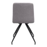 Καρέκλα τραπεζαρίας Bianca Megapap μπεζ ύφασμα - μεταλλικό μαύρο πόδι 43x56x84εκ. - Image 9