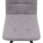 Καρέκλα τραπεζαρίας Bianca Megapap μπεζ ύφασμα - μεταλλικό μαύρο πόδι 43x56x84εκ. - Image 10