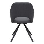 Πολυθρόνα τραπεζαρίας Gabriel Megapap γκρι ύφασμα - μεταλλικό μαύρο πόδι 58x60x85εκ. - Image 8