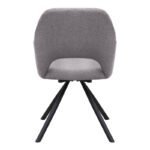 Πολυθρόνα τραπεζαρίας Gabriel Megapap μπεζ ύφασμα - μεταλλικό μαύρο πόδι 58x60x85εκ. - Image 8