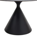 Τραπέζι Logan Megapap sintered stone - μέταλλο χρώμα γκρι εφέ μαρμάρου - μαύρο Ø120x72εκ. - Image 5