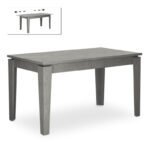 Τραπέζι Helmut Megapap επεκτεινόμενο χρώμα γκρι σκυροδέματος 160/200x90x76εκ.