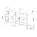 Μπουφές Dune Megapap χρώμα ανθρακί 184x35x77,4εκ. - Image 6