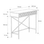 Κονσόλα Heaton Megapap μεταλλική - μελαμίνης χρώμα ανοιχτό καρυδί 110x35,6x90εκ. - Image 6