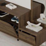 Έπιπλο εισόδου Mila Megapap με κρεμάστρα χρώμα ανοιχτό καρυδί 120x37x171,6εκ. - Image 4