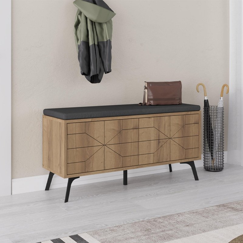 GP037-02111-0 Παπουτσοθήκη Dune Megapap χρώμα ανοιχτό καρυδί 107x35x55εκ. - Image 1