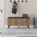 Παπουτσοθήκη Dune Megapap χρώμα ανοιχτό καρυδί 107x35x55εκ. - Image 3