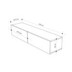 Έπιπλο τηλεόρασης επιτοίχιο Francy Megapap χρώμα sandstone 135x31,7x25εκ. - Image 7