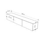 Έπιπλο τηλεόρασης επιτοίχιο Francy Megapap χρώμα sandstone 180x30x30εκ. - Image 7