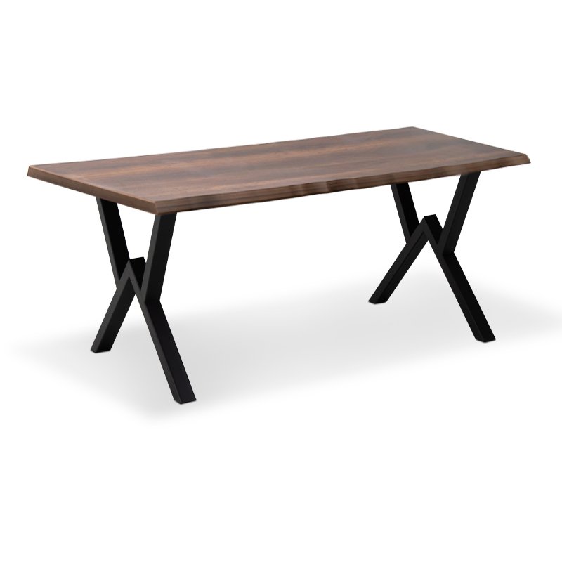 GP038-00032-0 Τραπέζι Walter Megapap Mdf - μεταλλικό χρώμα καρυδί 140x80x75εκ. - Image 1