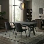 Τραπέζι Walter Megapap Mdf - μεταλλικό χρώμα σκούρο γκρι σκυροδέματος 140x80x75εκ. - Image 2