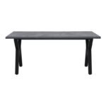 Τραπέζι Walter Megapap Mdf - μεταλλικό χρώμα σκούρο γκρι σκυροδέματος 140x80x75εκ. - Image 4