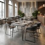 Τραπέζι Roger Megapap Mdf - μεταλλικό χρώμα σκούρο γκρι σκυροδέματος 120x70x75εκ. - Image 3