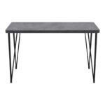 Τραπέζι Roger Megapap Mdf - μεταλλικό χρώμα σκούρο γκρι σκυροδέματος 120x70x75εκ. - Image 4