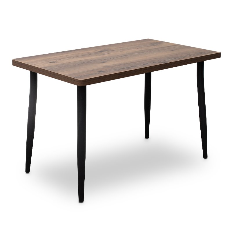 GP038-00122-0 Τραπέζι Levico Megapap Mdf - μεταλλικό χρώμα καπνιστή καρυδιά 120x70x75εκ. - Image 1