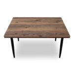 Τραπέζι Levico Megapap Mdf - μεταλλικό χρώμα καπνιστή καρυδιά 120x70x75εκ. - Image 3