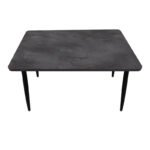 Τραπέζι Levico Megapap Mdf - μεταλλικό χρώμα σκούρο γκρι σκυροδέματος 120x70x75εκ. - Image 5