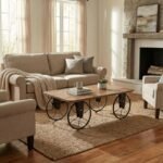 Τραπεζάκι σαλονιού Jemmy Megapap Mdf - μεταλλικό χρώμα ακακίας 90x55x33εκ. - Image 2