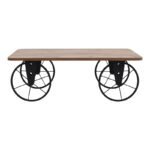 Τραπεζάκι σαλονιού Jemmy Megapap Mdf - μεταλλικό χρώμα ακακίας 90x55x33εκ. - Image 3