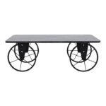 Τραπεζάκι σαλονιού Jemmy Megapap Mdf - μεταλλικό χρώμα μαύρο εφέ μαρμάρου 90x55x33εκ. - Image 3