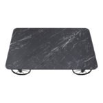 Τραπεζάκι σαλονιού Jemmy Megapap Mdf - μεταλλικό χρώμα μαύρο εφέ μαρμάρου 90x55x33εκ. - Image 4