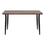 Τραπέζι Levico Megapap Mdf - μεταλλικό χρώμα καπνιστή καρυδιά 130x75x75εκ. - Image 4