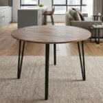 Τραπέζι Zeno Megapap χρώμα ακακίας Ø110x73,5εκ.