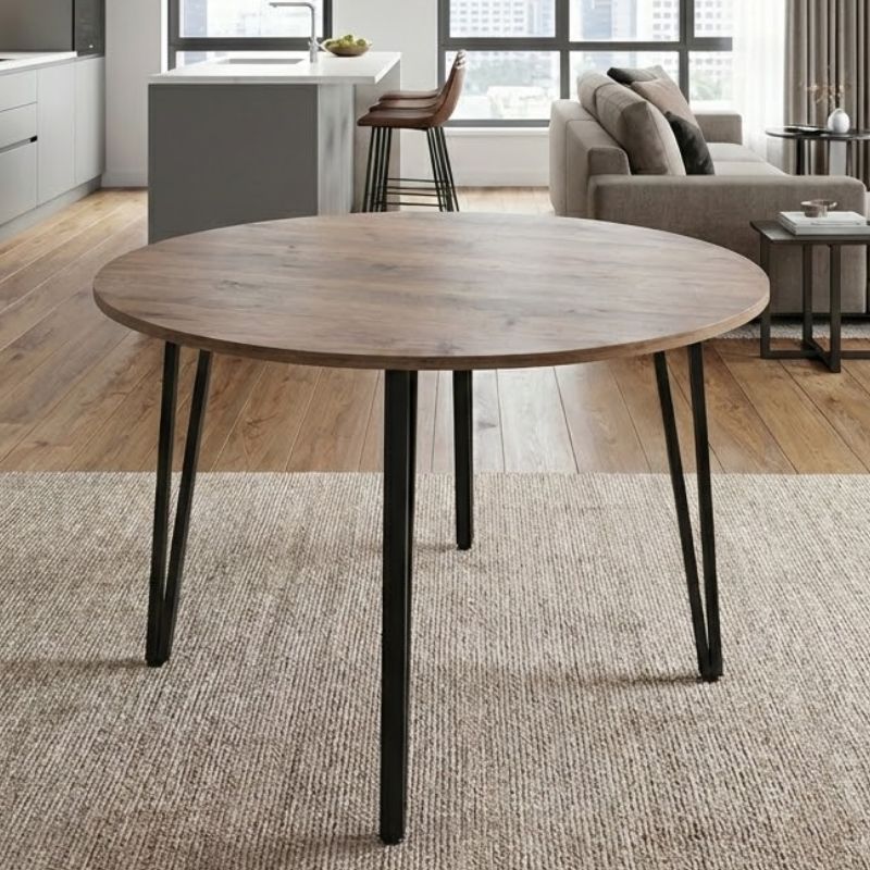 GP038-00291-0 Τραπέζι Zeno Megapap χρώμα ακακίας Ø110x73,5εκ. - Image 1