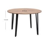 Τραπέζι Zeno Megapap χρώμα ακακίας Ø110x73,5εκ. - Image 6