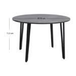 Τραπέζι Zeno Megapap χρώμα σκούρο γκρι σκυροδέματος Ø110x73,5εκ. - Image 6