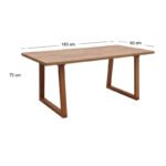 Τραπέζι Liora Megapap Mdf - ξύλινο χρώμα ακακίας 180x90x75εκ. - Image 6